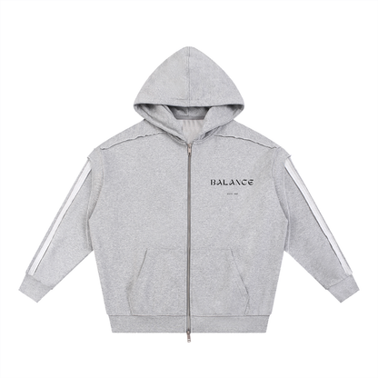 Grey Zip Hoodie
