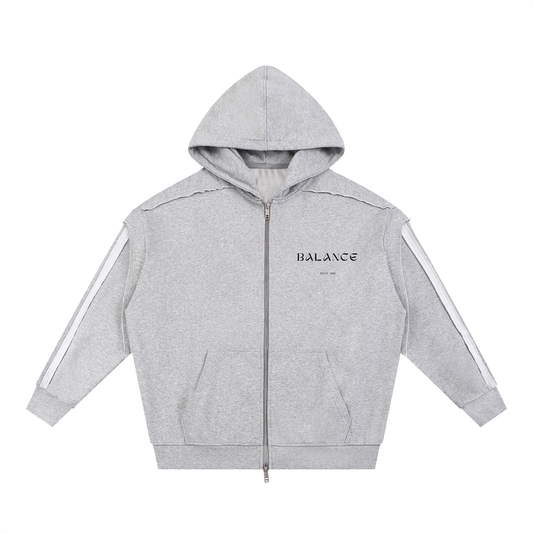 Grey Zip Hoodie
